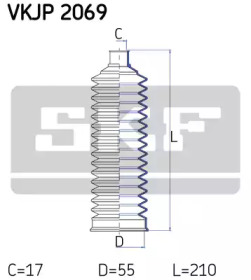 Гофрированный кожух / прокладки SKF для VW TRANSPORTER IV c бортовой платформой/ходовая часть (70XD) 1.9 TD
